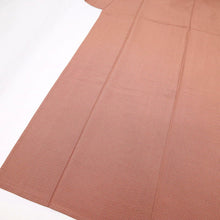 画像をギャラリービューアに読み込む, 【中古】単衣 江戸小紋 角通し 長尺 赤 無紋 作家落款有 ふだん着物洗替えに♪ カジュアル 身丈164cm 裄丈66cm 正絹 5KM14
