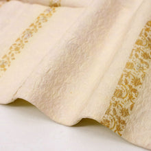 画像をギャラリービューアに読み込む, 【中古】訪問着 煌びやか横段に小さな花の刺繍 背紋有 淡黄色 身丈157cm 裄丈68.5cm msize 仕立て上がり 袷正絹着物  SY3-5
