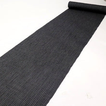 画像をギャラリービューアに読み込む, 反物 夏着物『本場小千谷ちぢみ』縞 キングサイズ カジュアル 普段着 黒白 麻 きもの 和装 反B2-6
