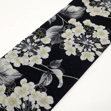 画像をギャラリービューアに読み込む, 新品  召しませ花  半幅帯 リバーシブル カジュアル プリムラ モノトーン BB8-5

