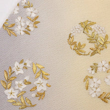 画像をギャラリービューアに読み込む, 【中古】長尺 極上刺繍 訪問着 四季の花草の丸 背紋有 身丈167cm 裄丈67cm lsize トールサイズ 仕立て上がり 袷正絹着物 HY11-12
