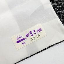 画像をギャラリービューアに読み込む, 【中古】長尺 単衣 江戸小紋 松川菱に寄せ柄 白黒モノトーン 正絹着物 身丈167cm 裄丈68.5cm lsize トールサイズ wide［きものふりく］KB5-29
