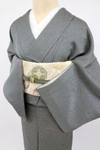 画像をギャラリービューアに読み込む, 【中古】特選 付下げ 刺繍 小さな宝尽くし 濃灰色グレー セミフォーマル 身丈159cm 裄丈62.5cm 袷正絹着物 msize SG1-6
