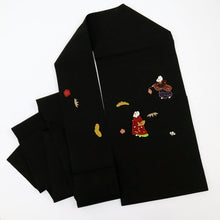 画像をギャラリービューアに読み込む, 【中古】付下げ＋帯セット 刺繍 きつねの嫁入り松竹梅 黄土 身丈159cm 裄丈67.5cm 袷正絹着物 msize SY2-4
