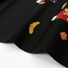画像をギャラリービューアに読み込む, 【中古】付下げ＋帯セット 刺繍 きつねの嫁入り松竹梅 黄土 身丈159cm 裄丈67.5cm 袷正絹着物 msize SY2-4

