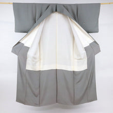 画像をギャラリービューアに読み込む, 【中古】特選 付下げ 刺繍 小さな宝尽くし 濃灰色グレー セミフォーマル 身丈159cm 裄丈62.5cm 袷正絹着物 msize SG1-6
