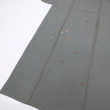 画像をギャラリービューアに読み込む, 【中古】特選 付下げ 刺繍 小さな宝尽くし 濃灰色グレー セミフォーマル 身丈159cm 裄丈62.5cm 袷正絹着物 msize SG1-6
