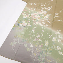 画像をギャラリービューアに読み込む, 【中古】長尺 胴抜き 作家物 訪問着 四季の花々模様 落款有 身丈164.5cm 裄丈64.5cm 袷正絹着物 lsize トールサイズ HY6-1
