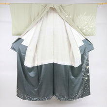 画像をギャラリービューアに読み込む, 【中古】長尺 刺繍 訪問着 しっとり薄霞に吉祥文松竹梅 薄灰紫 身丈159cm 裄丈64cm 袷正絹着物 lsize トールサイズ wide HG2-5
