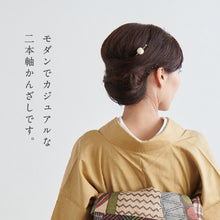 画像をギャラリービューアに読み込む, シェル市松かんざし 5種 花しおり　日本製 二又 二本軸 簪 シェル 貝 玉かんざし 玉簪 髪飾り 浴衣 着物 和装 結婚式 卒業式 モノトーン 和装小物【OS】5801
