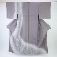 画像をギャラリービューアに読み込む, 【中古】訪問着 長尺 極上刺繍 細やか花の丸模様 フォーマル 略礼装 グレー 灰色 身丈171.5cm 裄丈66cm 丹後縮緬 袷正絹着物 SH4-18 lsize

