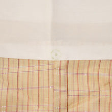画像をギャラリービューアに読み込む, 【中古】紬 単衣 特選 格子 チェック柄 小さな浮き織り ベージュ 身丈155cm 裄丈64.5cm カジュアル きもの 正絹着物 TY4-22 ssize リサイクル着物 ［きものふりく］
