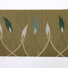 画像をギャラリービューアに読み込む, 【新品】『召しませ花』半幅帯 リバーシブル いちご泥棒×花唐草ライン 黒 カジュアル きもの 和装 BB10-4
