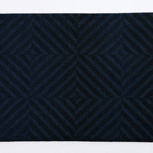 画像をギャラリービューアに読み込む, 【新品】『創世舎』半幅帯 リバーシブル 花菱に唐草七宝 ブラック黒 小袋帯 半巾帯 きもの 和装 BB9-12
