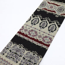 画像をギャラリービューアに読み込む, 【新品】『召しませ花』半幅帯 リバーシブル モロッカン×花葉 深赤 カジュアル きもの 和装 BP10-6
