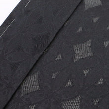 画像をギャラリービューアに読み込む, 【新品】薄羽織 お仕立て上がり 変り七宝繋 和装コート 黒紫 正絹着物上 カジュアル 身丈107cm 裄丈68cm CB5-1
