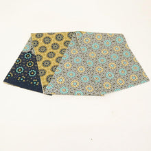 画像をギャラリービューアに読み込む, 【新品】特選 京袋帯『うれしづくし』モザイク花模様 紺色 カジュアル 長さ380cm 帯巾31cm 正絹着物 FA11-3
