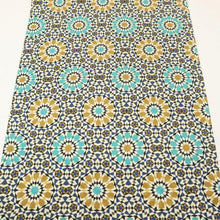 画像をギャラリービューアに読み込む, 【新品】特選 京袋帯『うれしづくし』モザイク花模様 紺色 カジュアル 長さ380cm 帯巾31cm 正絹着物 FA11-3

