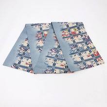 画像をギャラリービューアに読み込む, 【未使用】袋帯 『本場縞大島』紬 格子に菊の花模様 象牙色 カジュアル 普段着に 長さ454cm 帯巾31cm 正絹着物 FA5-3
