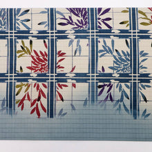 画像をギャラリービューアに読み込む, 【未使用】袋帯 『本場縞大島』紬 格子に菊の花模様 象牙色 カジュアル 普段着に 長さ454cm 帯巾31cm 正絹着物 FA5-3
