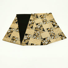 画像をギャラリービューアに読み込む, 【中古】袋帯 煌びやか七宝繋色紙に菊桐文 黒地 六通柄 フォーマル 略礼装 長さ452cm 帯巾30.5cm 正絹着物 FB10-4
