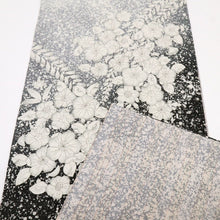 画像をギャラリービューアに読み込む, 【中古】袋帯 叩き染めの辻が花模様 濃淡黒グレー フォーマル 略礼装 六通柄 長さ424cm 帯巾31cm 正絹着物 FB2-23
