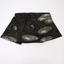 画像をギャラリービューアに読み込む, 【中古】夏帯 袋帯 流水波紋に鳥獣戯画文様 黒 フォーマル 略礼装 六通柄 長さ432cm 帯巾31cm 正絹着物 FB5-8
