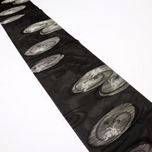 画像をギャラリービューアに読み込む, 【中古】夏帯 袋帯 流水波紋に鳥獣戯画文様 黒 フォーマル 略礼装 六通柄 長さ432cm 帯巾31cm 正絹着物 FB5-8
