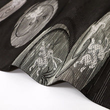 画像をギャラリービューアに読み込む, 【中古】夏帯 袋帯 流水波紋に鳥獣戯画文様 黒 フォーマル 略礼装 六通柄 長さ432cm 帯巾31cm 正絹着物 FB5-8
