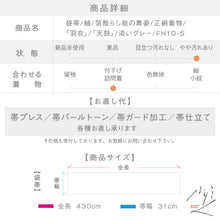 画像をギャラリービューアに読み込む, 【中古】袋帯 紬 箔散らしに能の舞姿『羽衣』『天鼓』フォーマル 略礼装 淡いグレー 長さ430cm 帯巾31cm 正絹着物 FH10-5
