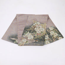 画像をギャラリービューアに読み込む, 【中古】袋帯 作家物 煌びやか辻が花模様 フォーマル 略礼装 胡桃染色 長さ436cm 帯巾31cm 落款有 正絹着物 FP3-7
