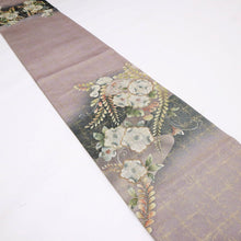 画像をギャラリービューアに読み込む, 【中古】袋帯 作家物 煌びやか辻が花模様 フォーマル 略礼装 胡桃染色 長さ436cm 帯巾31cm 落款有 正絹着物 FP3-7
