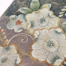 画像をギャラリービューアに読み込む, 【中古】袋帯 作家物 煌びやか辻が花模様 フォーマル 略礼装 胡桃染色 長さ436cm 帯巾31cm 落款有 正絹着物 FP3-7
