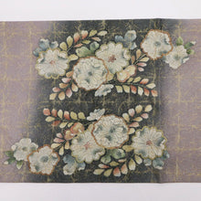 画像をギャラリービューアに読み込む, 【中古】袋帯 作家物 煌びやか辻が花模様 フォーマル 略礼装 胡桃染色 長さ436cm 帯巾31cm 落款有 正絹着物 FP3-7
