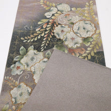 画像をギャラリービューアに読み込む, 【中古】袋帯 作家物 煌びやか辻が花模様 フォーマル 略礼装 胡桃染色 長さ436cm 帯巾31cm 落款有 正絹着物 FP3-7
