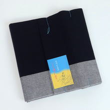 画像をギャラリービューアに読み込む, 洗える着物 阿波しじら織り【紺地に灰藍大縞】 13m No,H25 コットン フルオーダー お仕立て可
