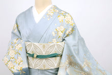 画像をギャラリービューアに読み込む, 【中古】作家物 訪問着 豪華絢爛花模様 胡蝶蘭桜藤 落款有 身丈160cm 裄丈66.5cm 袷正絹着物 HA4-7
