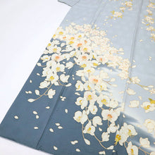 画像をギャラリービューアに読み込む, 【中古】作家物 訪問着 豪華絢爛花模様 胡蝶蘭桜藤 落款有 身丈160cm 裄丈66.5cm 袷正絹着物 HA4-7
