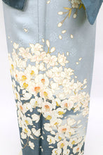 画像をギャラリービューアに読み込む, 【中古】作家物 訪問着 豪華絢爛花模様 胡蝶蘭桜藤 落款有 身丈160cm 裄丈66.5cm 袷正絹着物 HA4-7
