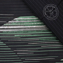 画像をギャラリービューアに読み込む, 【中古】夏着物『絽』訪問着 重なる遠山風景 背紋有 フォーマル 略礼装 藍黒色 身丈159cm 裄丈64.5cm 正絹着物 HA5-8
