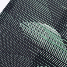 画像をギャラリービューアに読み込む, 【中古】夏着物『絽』訪問着 重なる遠山風景 背紋有 フォーマル 略礼装 藍黒色 身丈159cm 裄丈64.5cm 正絹着物 HA5-8
