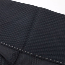 画像をギャラリービューアに読み込む, 【中古】夏着物『絽』訪問着 重なる遠山風景 背紋有 フォーマル 略礼装 藍黒色 身丈159cm 裄丈64.5cm 正絹着物 HA5-8
