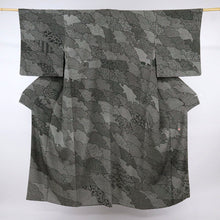 画像をギャラリービューアに読み込む, 【中古】江戸小紋 寄せ柄 ますいわ屋 小紋師落款有 白黒 身丈153cm 裄丈65.5cm 袷正絹着物 HB3-24
