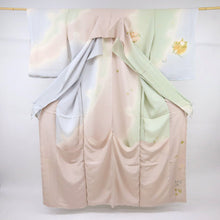 画像をギャラリービューアに読み込む, 【仮絵羽】訪問着 やわらか四季の花丸文 グリーン多色 フォーマル 略礼装 和装 袷正絹着物 HG4-2
