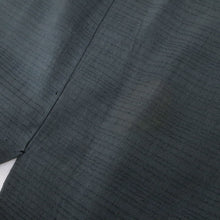 画像をギャラリービューアに読み込む, 【中古】長尺 夏着物 絽紬 訪問着 しっとり露芝模様 カジュアル 濃グレー 身丈163.5cm 裄丈65.5cm 正絹着物 HH6-2
