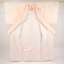 画像をギャラリービューアに読み込む, 仮絵羽 訪問着 蘭に麗しの花々模様 フォーマル 略礼装 淡いピンク 和装きもの 袷正絹着物 HM9-14
