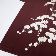画像をギャラリービューアに読み込む, 【中古】長尺 訪問着『寺島利男』胡蝶蘭の花 バーガンディー 略礼装 フォーマル 身丈171.5cm 裄丈66cm 袷正絹着物 HP4-15
