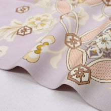 画像をギャラリービューアに読み込む, 【中古】訪問着 エレガント 花菱七宝に花唐草模様 鴇鼠色 略礼装 フォーマル 身丈157cm 裄丈64cm 袷正絹着物 HP9-13
