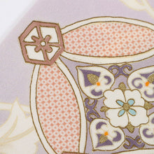 画像をギャラリービューアに読み込む, 【中古】訪問着 エレガント 花菱七宝に花唐草模様 鴇鼠色 略礼装 フォーマル 身丈157cm 裄丈64cm 袷正絹着物 HP9-13
