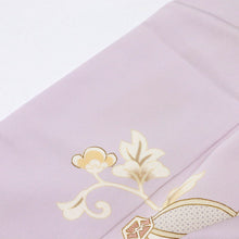 画像をギャラリービューアに読み込む, 【中古】訪問着 エレガント 花菱七宝に花唐草模様 鴇鼠色 略礼装 フォーマル 身丈157cm 裄丈64cm 袷正絹着物 HP9-13
